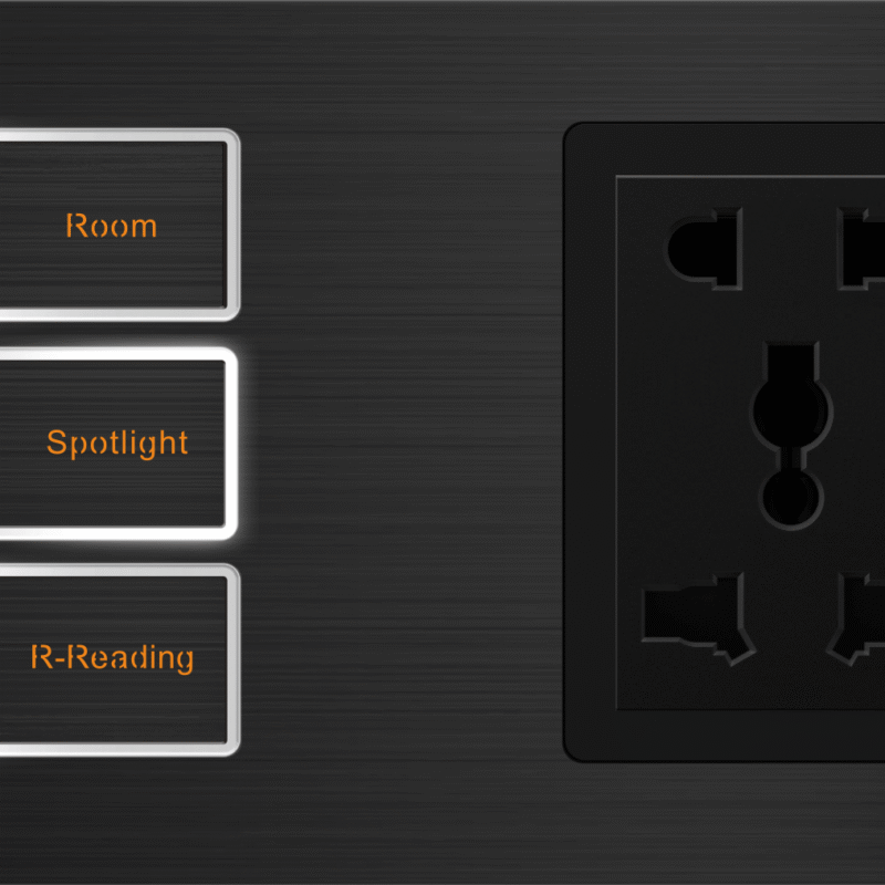 3 Gang 6 Switch + Universal socket with USB Charger